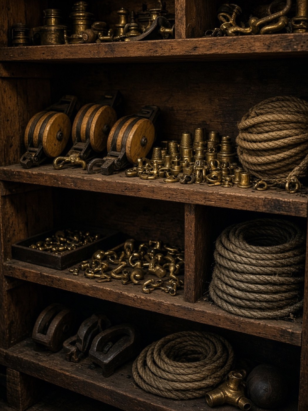 Fittings on the back wall